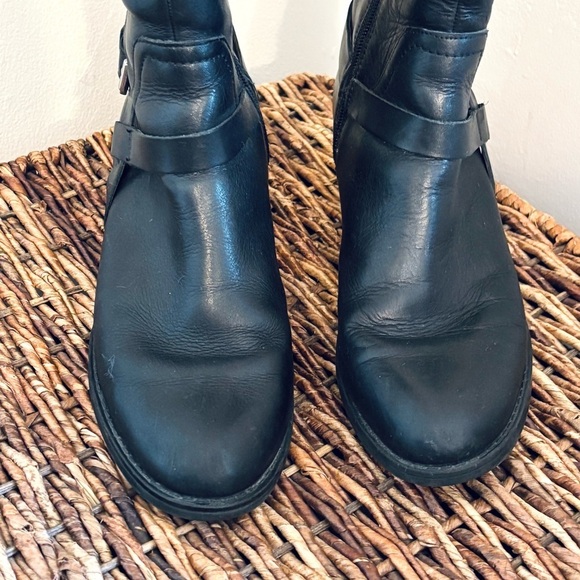 Franco Sarto Corbeit Leather Knee High Riding Boots Brown Black Size 7 - Picture 4 of 12